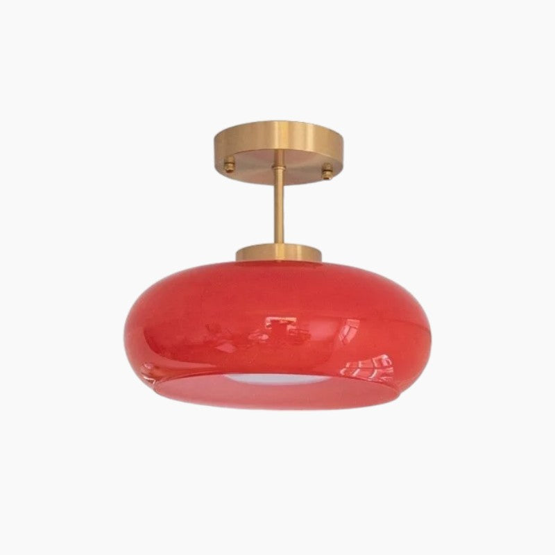 Elegant pendellampe i glas og kobber | E27-pære | Nordisk Moderne