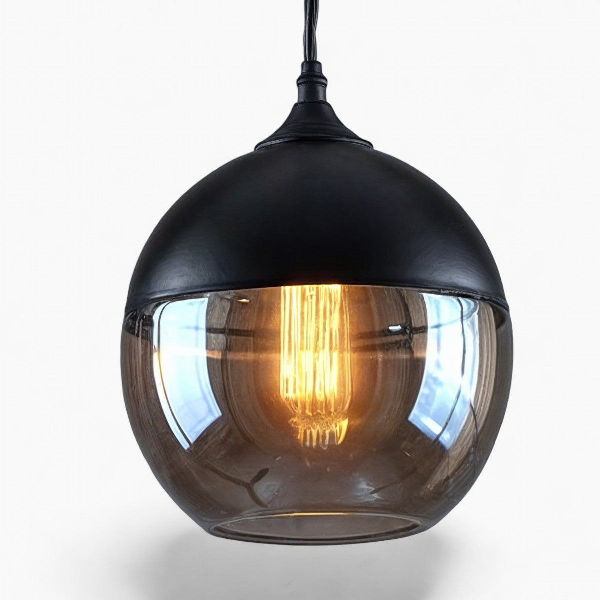 Moderne nordisk køkkenpendel - 4 former, klar glasskærm, LED, E27, 220V, metal- og trædetaljer, CCC/CE/ROHS-certificeret