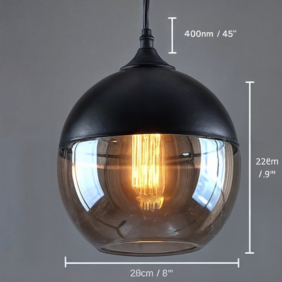 Moderne nordisk køkkenpendel - 4 former, klar glasskærm, LED, E27, 220V, metal- og trædetaljer, CCC/CE/ROHS-certificeret