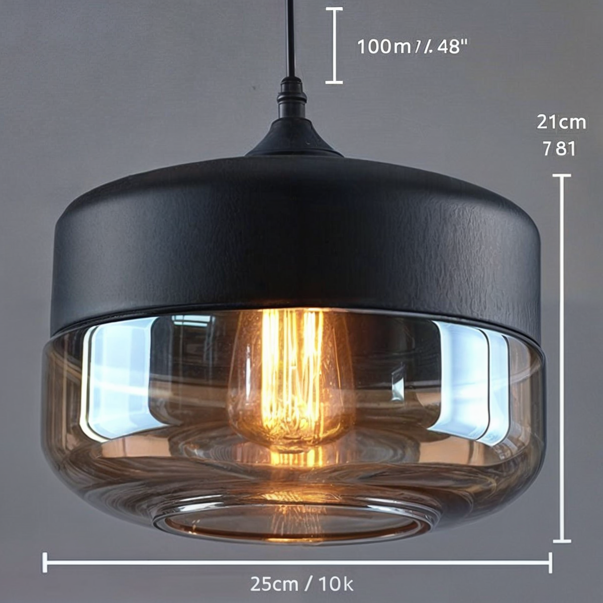 Moderne nordisk køkkenpendel - 4 former, klar glasskærm, LED, E27, 220V, metal- og trædetaljer, CCC/CE/ROHS-certificeret