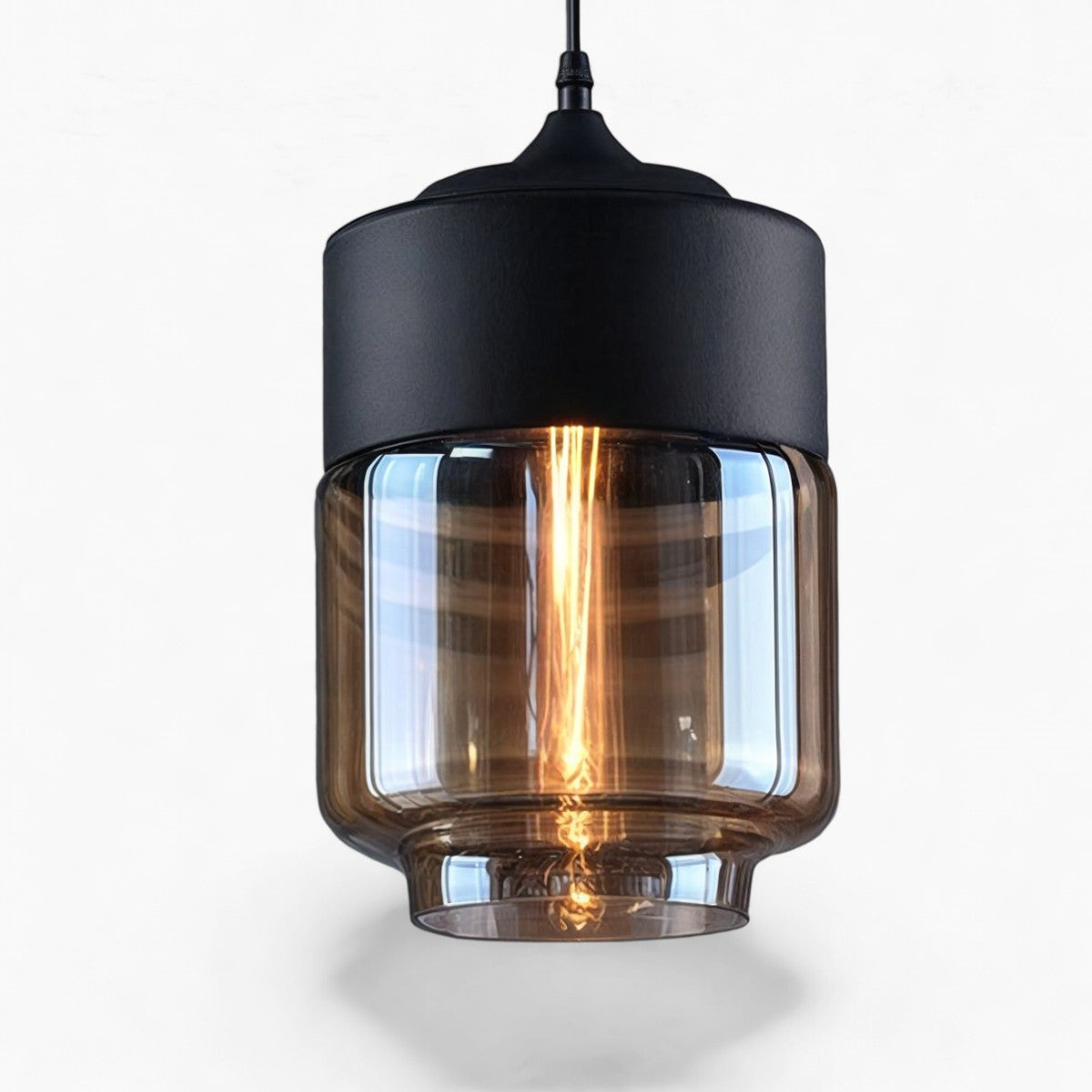 Moderne nordisk køkkenpendel - 4 former, klar glasskærm, LED, E27, 220V, metal- og trædetaljer, CCC/CE/ROHS-certificeret
