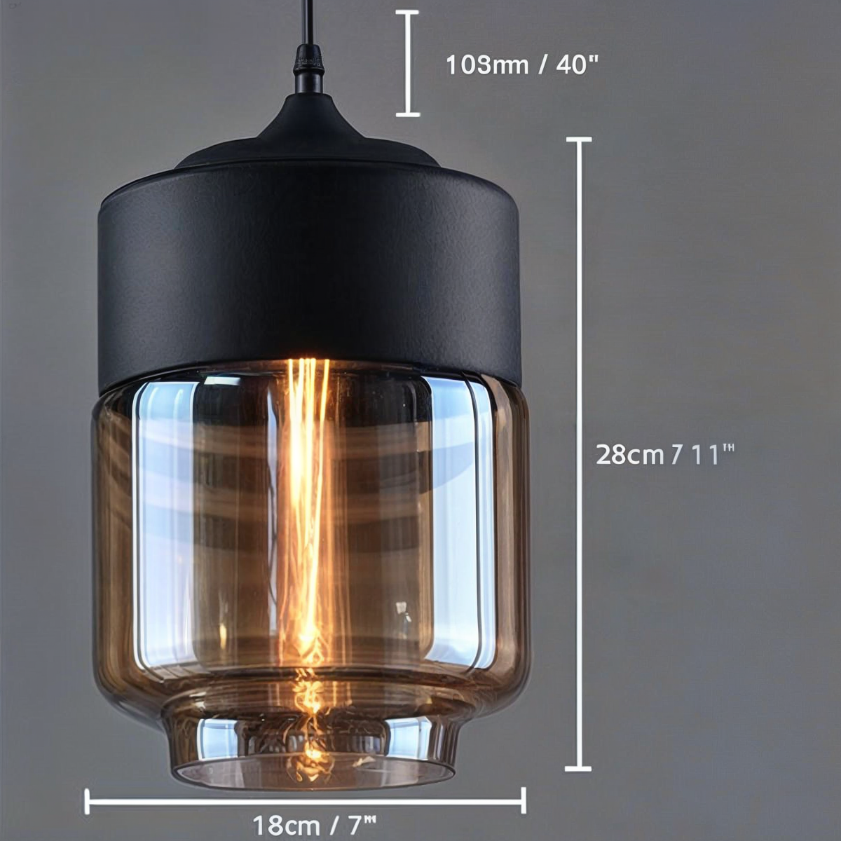 Moderne nordisk køkkenpendel - 4 former, klar glasskærm, LED, E27, 220V, metal- og trædetaljer, CCC/CE/ROHS-certificeret