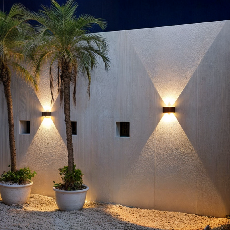 Solcelledrevet LED-Væglampe Sæt - Trådløs, IP65 Vandtæt, 10t Belysning