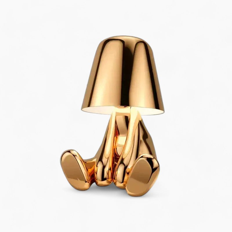 RayDude | Lampe med gylden mand