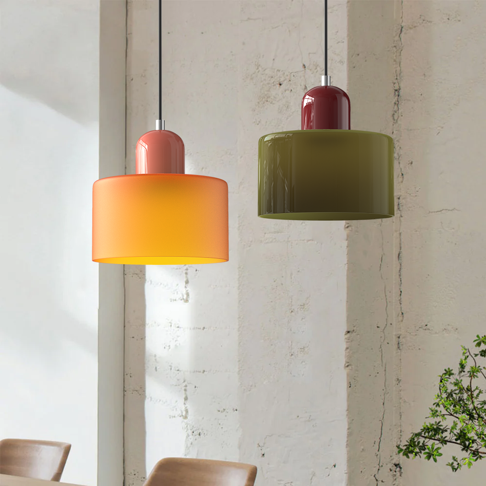 Lille glaspendel - LED, glas/metal, max 12W, trykknapkontakt, E27, CE/UL-certificeret, moderne elegance
