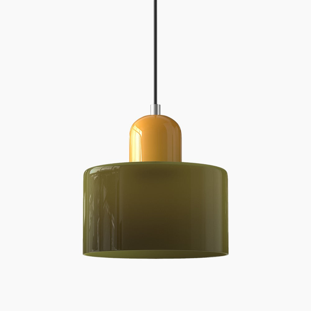 Lille glaspendel - LED, glas/metal, max 12W, trykknapkontakt, E27, CE/UL-certificeret, moderne elegance