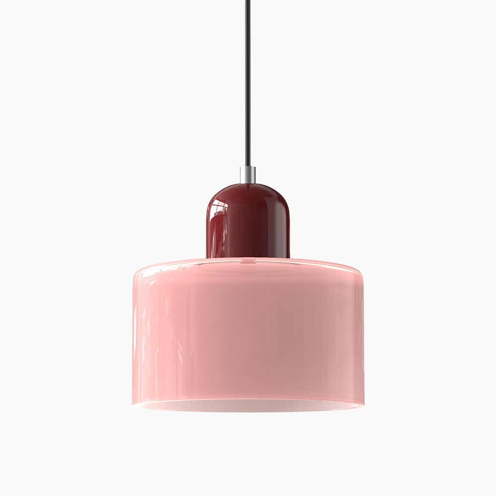 Lille glaspendel - LED, glas/metal, max 12W, trykknapkontakt, E27, CE/UL-certificeret, moderne elegance
