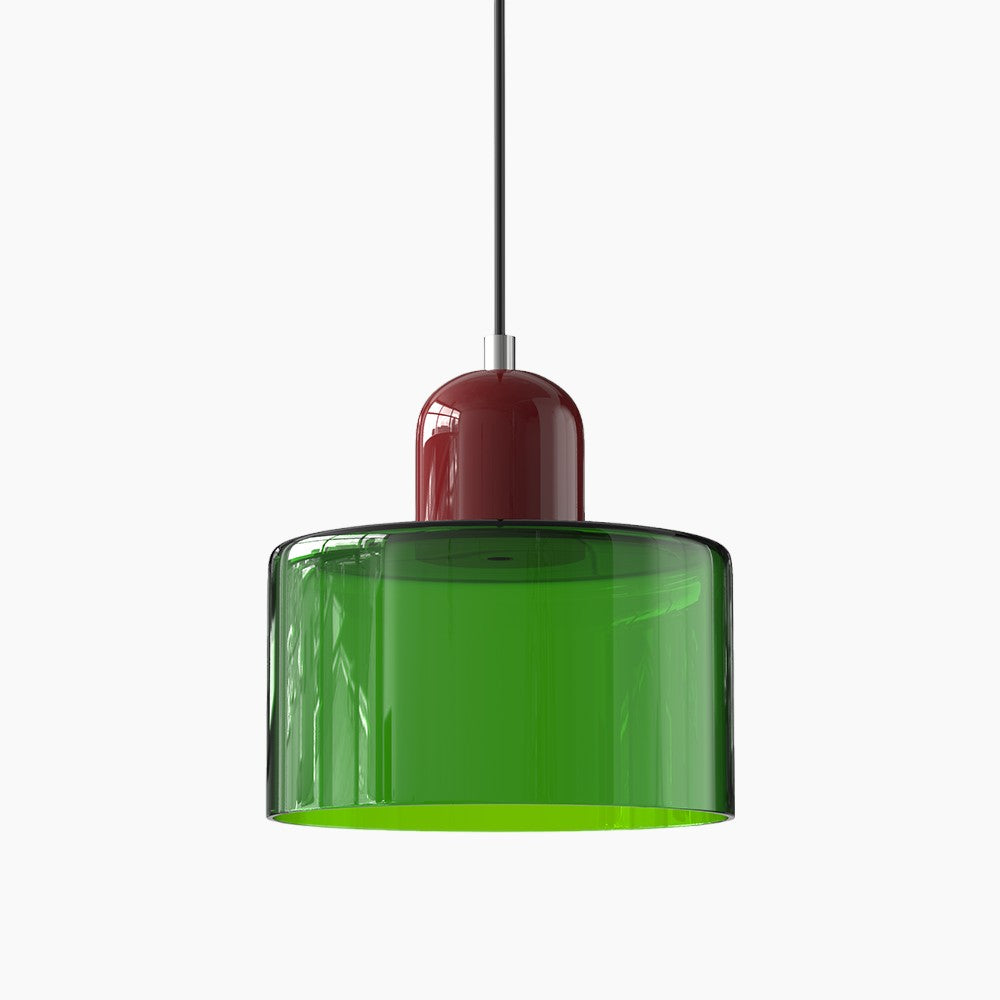 Lille glaspendel - LED, glas/metal, max 12W, trykknapkontakt, E27, CE/UL-certificeret, moderne elegance