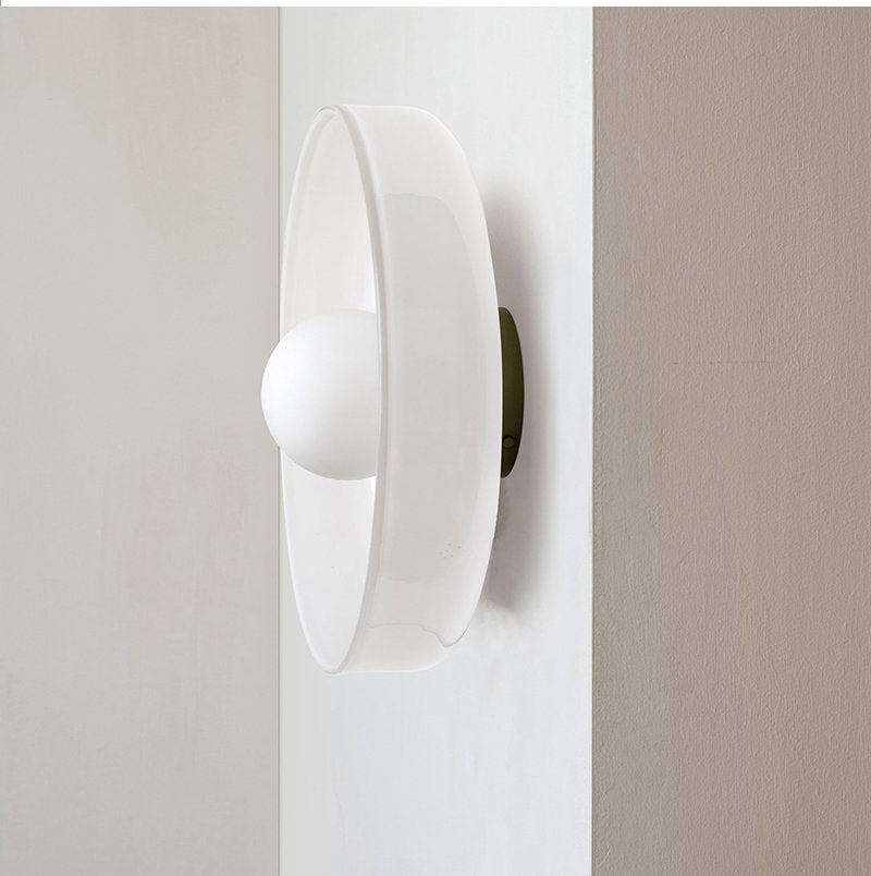 Moderne loftslampe D25/35cm med mundblæst, sandblæst, ravfarvet glasskærm og hvid, matteret diffusor | G9 LED | AC 220V-240V