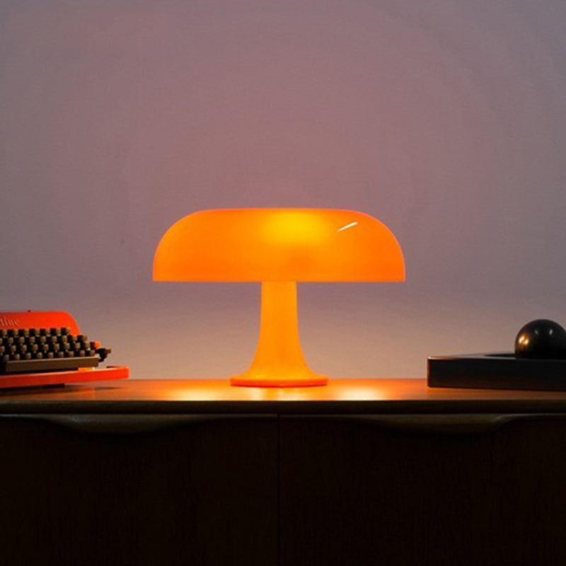 Moderne LED-bordlampe, dæmpbart svampedesign, varmt hvidt lys, 360° belysning, polykarbonat, 6W, til spisestue og boligindretning