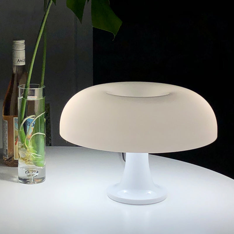Moderne LED-bordlampe, dæmpbart svampedesign, varmt hvidt lys, 360° belysning, polykarbonat, 6W, til spisestue og boligindretning