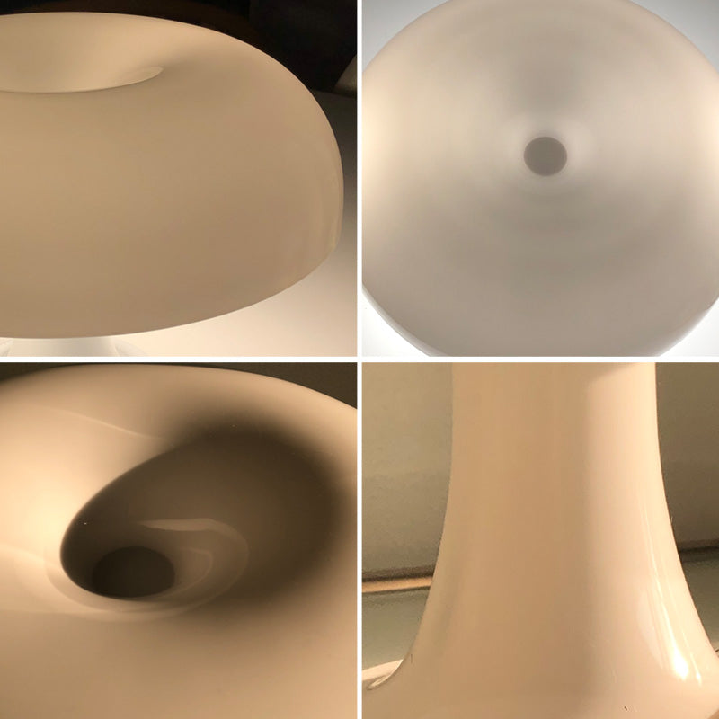 Moderne LED-bordlampe, dæmpbart svampedesign, varmt hvidt lys, 360° belysning, polykarbonat, 6W, til spisestue og boligindretning