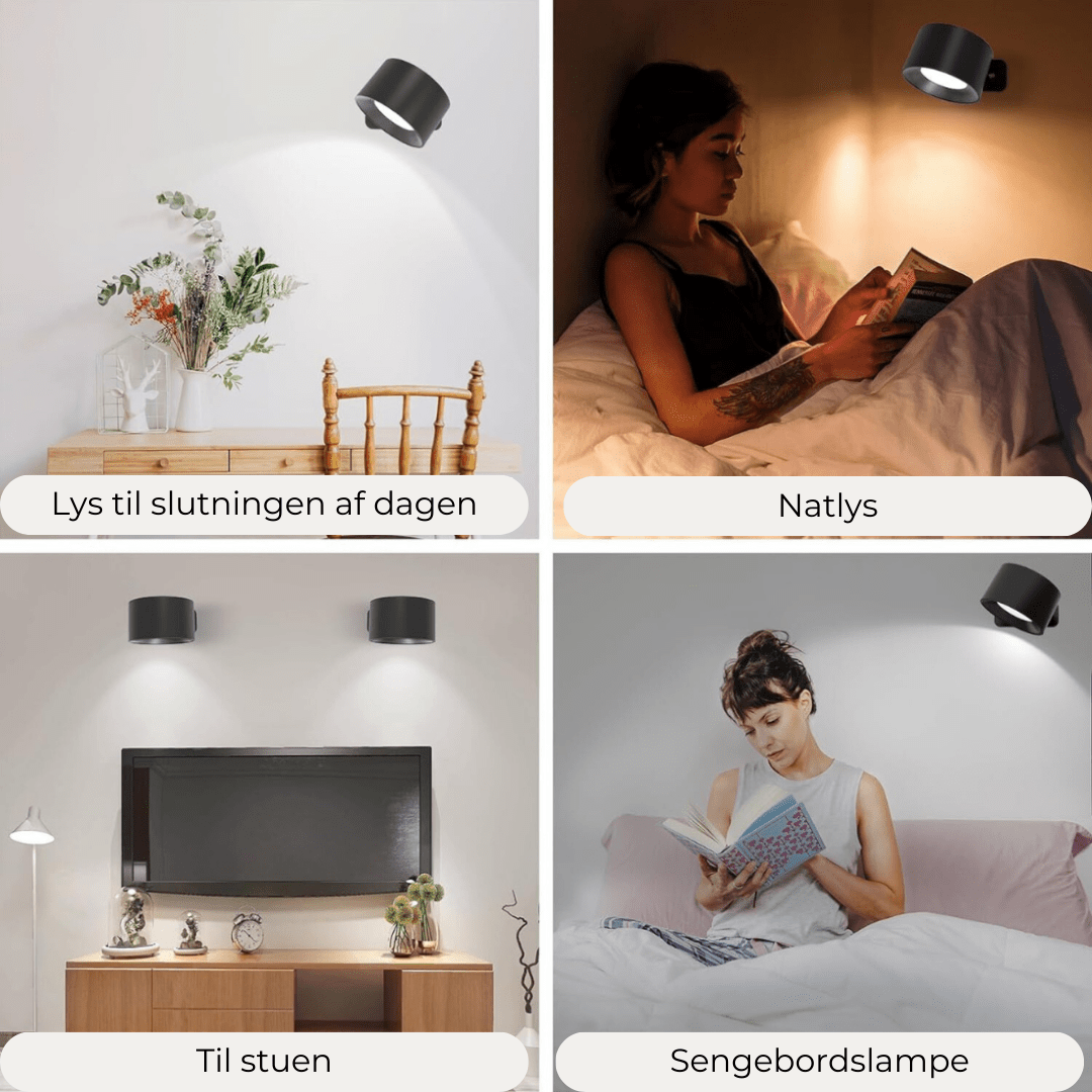 360° trådløs genopladelig væglampe