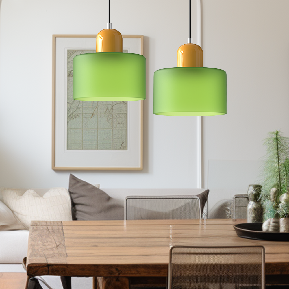Lille glaspendel - LED, glas/metal, max 12W, trykknapkontakt, E27, CE/UL-certificeret, moderne elegance