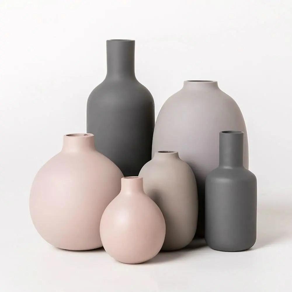 Moderne keramisk vasesamling - Multi-Color - Stilfuld minimalistisk dekoration til hjemmet
