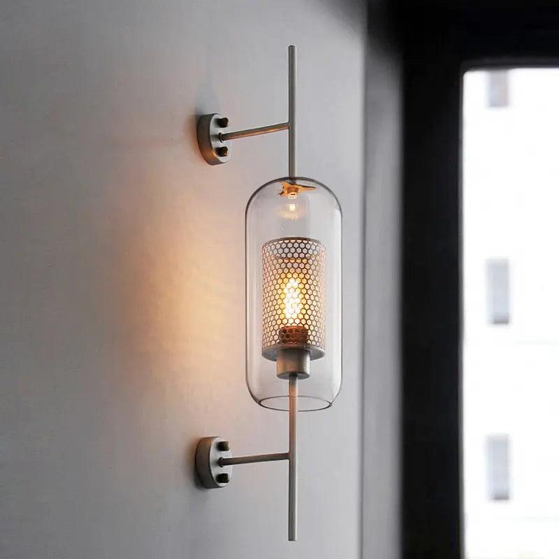 Luksuriøs Væglampe - Moderne Nordisk Design, Glas og Metal, Nem Installation