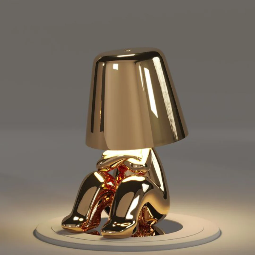 RayDude | Lampe med gylden mand