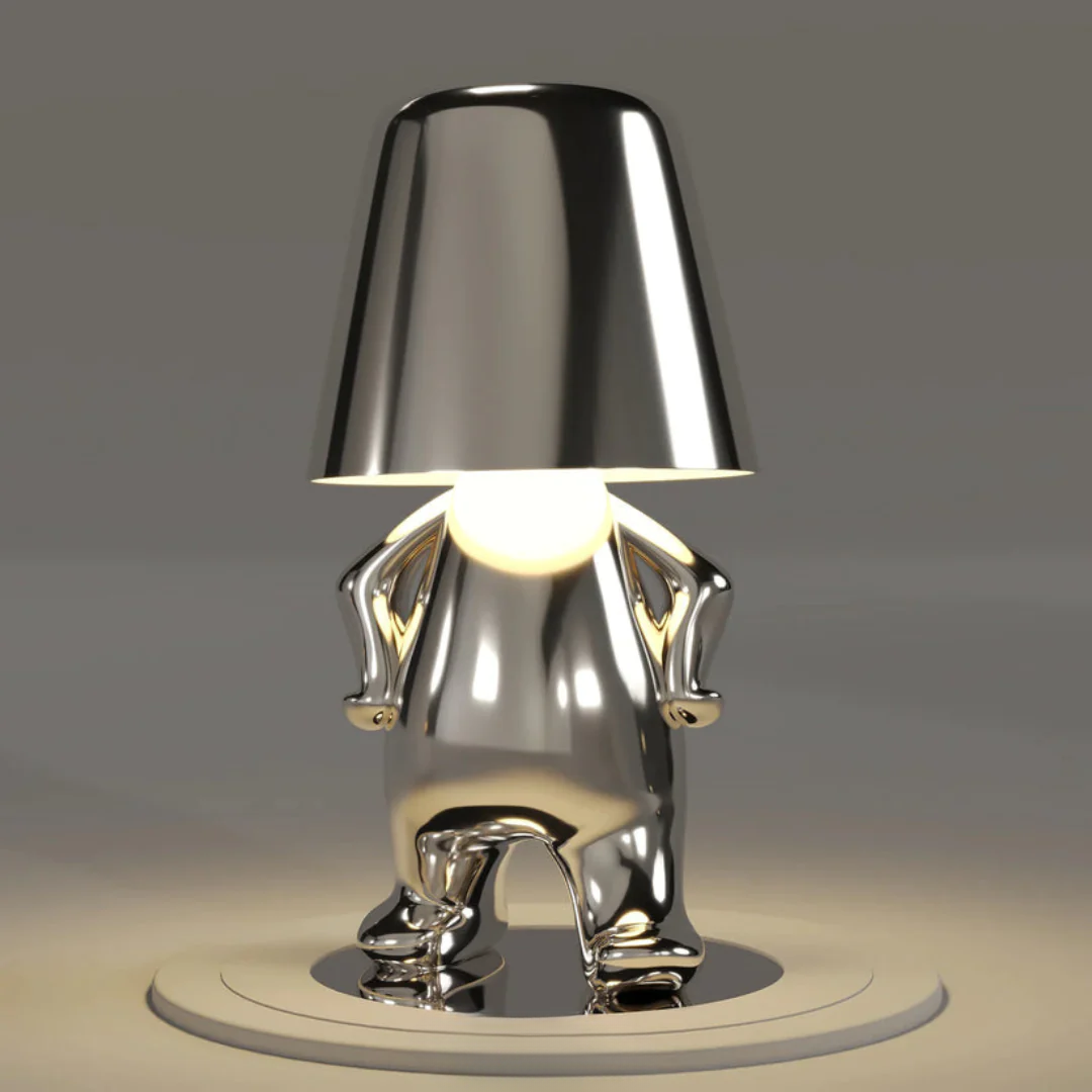 RayDude | Lampe med gylden mand