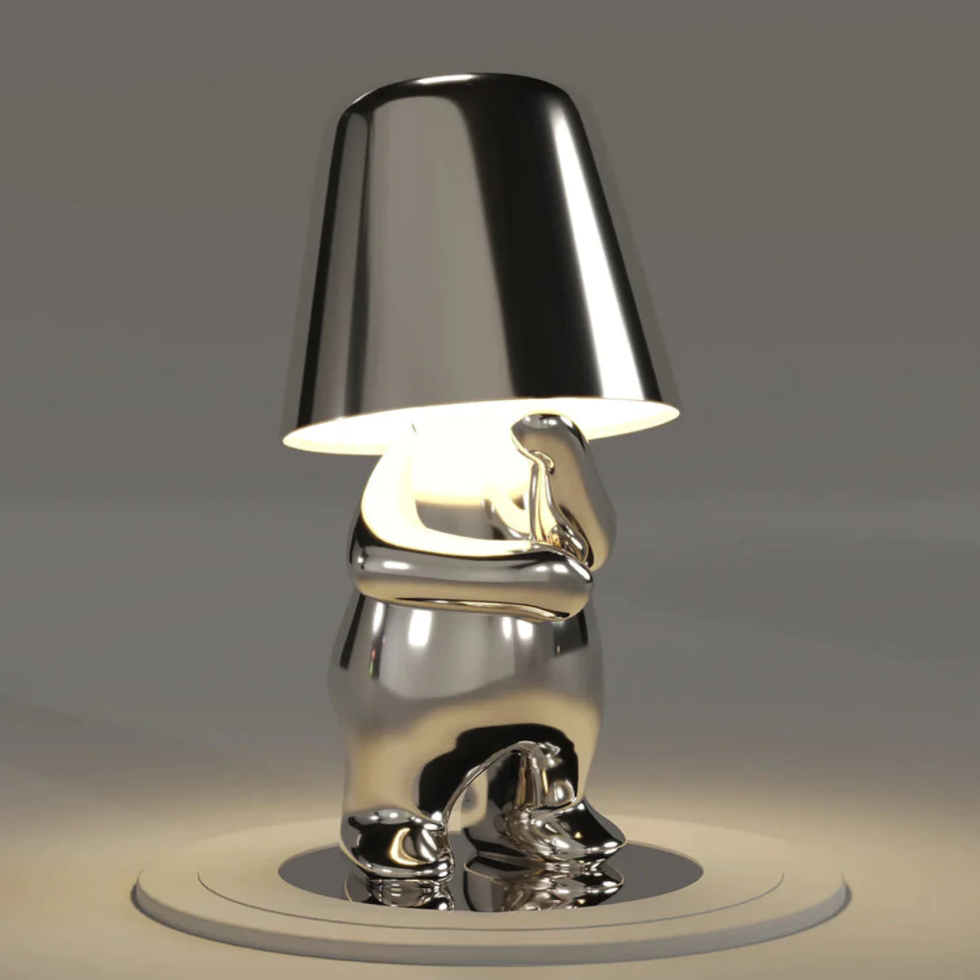 RayDude | Lampe med gylden mand