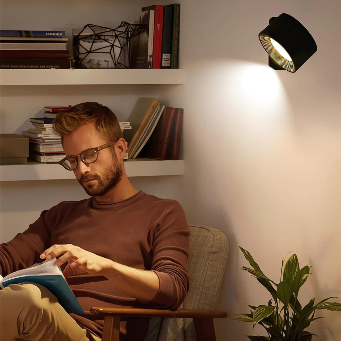 360° trådløs genopladelig væglampe