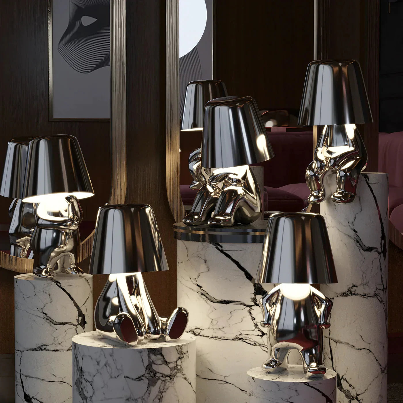 RayDude | Lampe med gylden mand