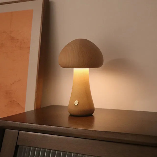 Mushglow | Unik og elegant bordlampe uden ledning