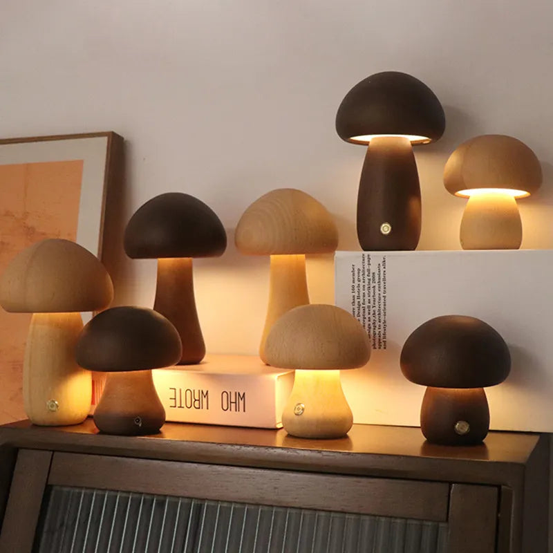 Mushglow | Unik og elegant bordlampe uden ledning