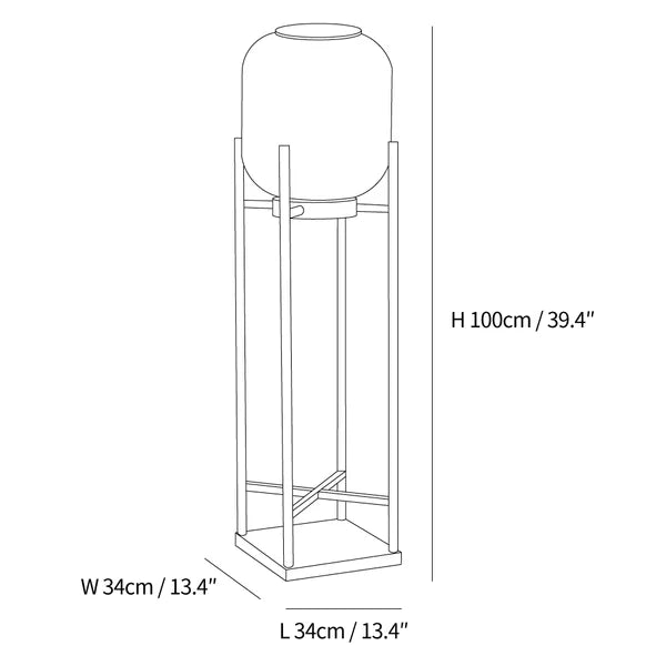 Moderne solcelle-gulvlampe med hus i rustfrit stål og PVC-skærm - 11-15W LED-lys, 36V Max, 3C certificeret - Klassisk lanterne til udendørs brug