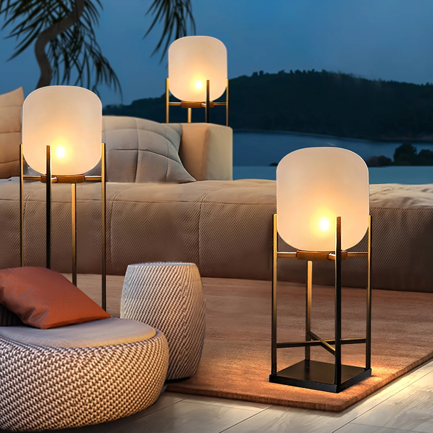 Moderne solcelle-gulvlampe med hus i rustfrit stål og PVC-skærm - 11-15W LED-lys, 36V Max, 3C certificeret - Klassisk lanterne til udendørs brug