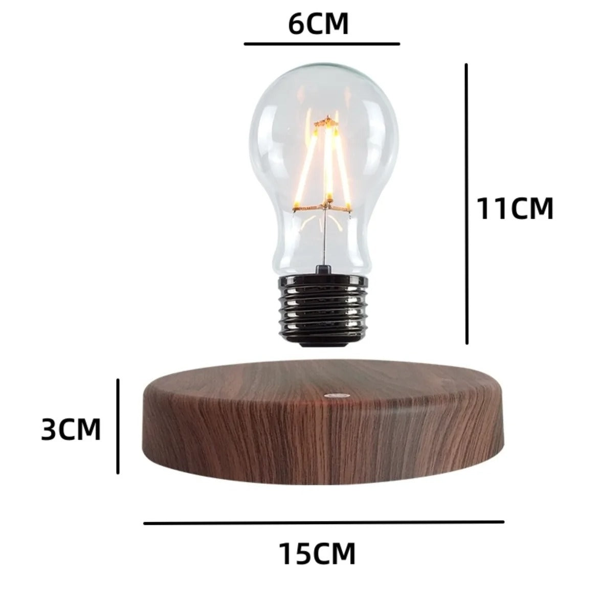 Svævende Tesla-Skrivebordslampe - 360° Drejelig LED, Magnetisk Ophæng, Touch