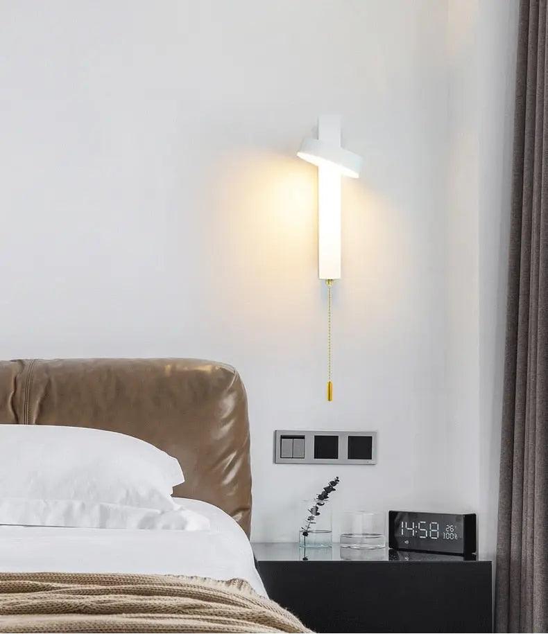 Elegant 350° drejelig væglampe - 9W LED, moderne væglampe til hjemmet - metal & akryl, DC-styret