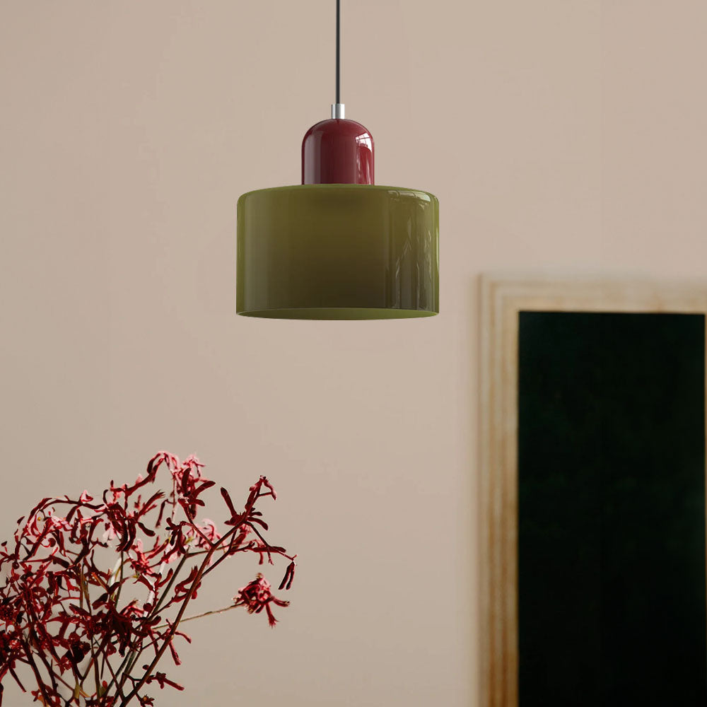 Lille glaspendel - LED, glas/metal, max 12W, trykknapkontakt, E27, CE/UL-certificeret, moderne elegance