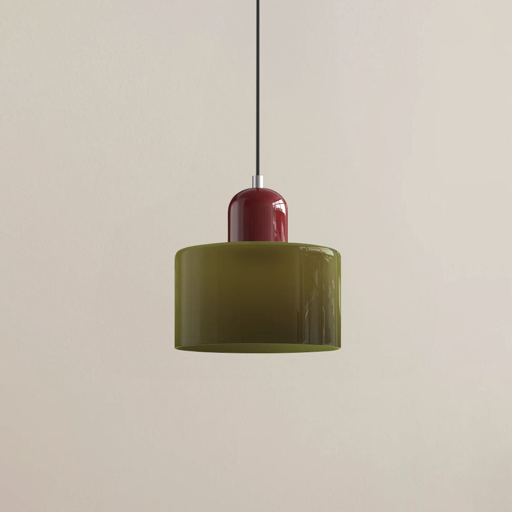 Lille glaspendel - LED, glas/metal, max 12W, trykknapkontakt, E27, CE/UL-certificeret, moderne elegance