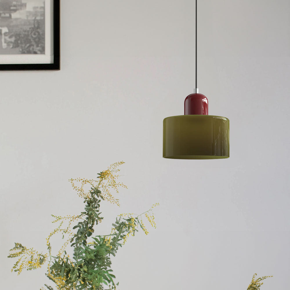 Lille glaspendel - LED, glas/metal, max 12W, trykknapkontakt, E27, CE/UL-certificeret, moderne elegance
