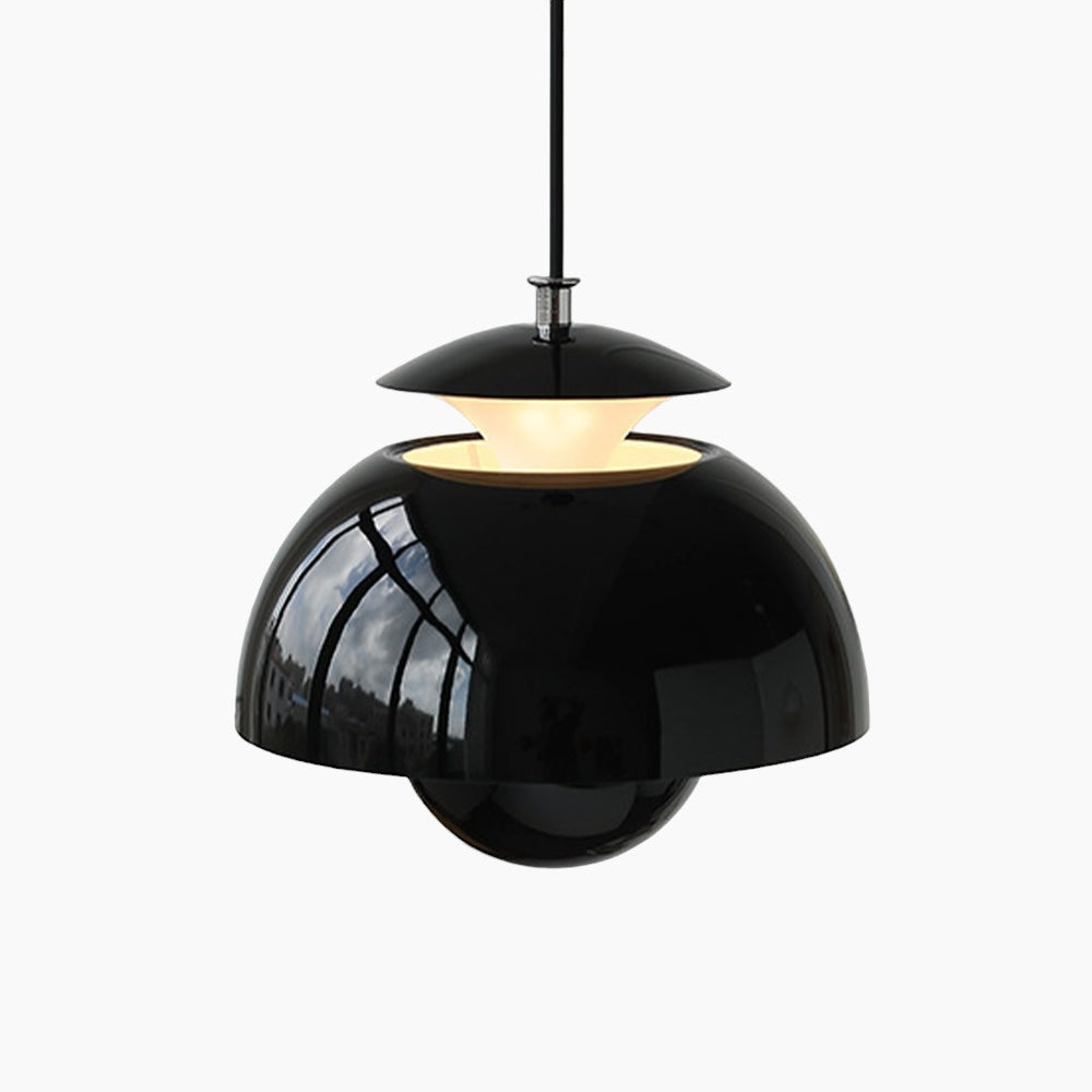 Moderne knop-væglampe af metal - LED-pendel med justerbart kabel, 1 lyskilde