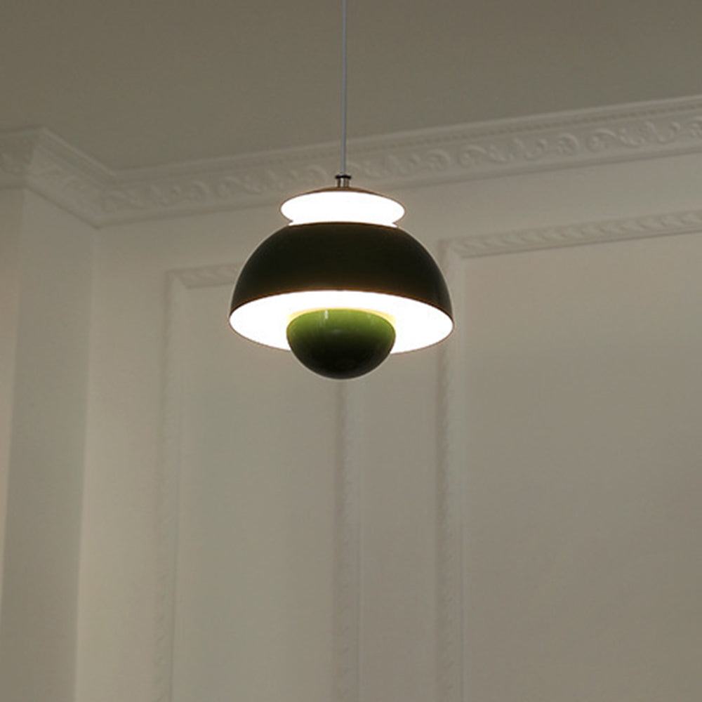 Moderne knop-væglampe af metal - LED-pendel med justerbart kabel, 1 lyskilde
