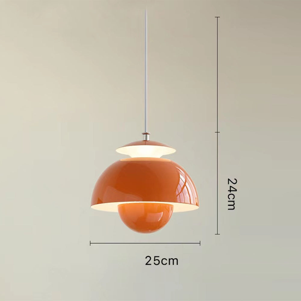 Moderne knop-væglampe af metal - LED-pendel med justerbart kabel, 1 lyskilde