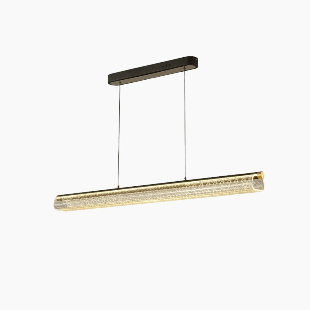 Frosted Clear LED-pendel - nordisk moderne stil, 72W, akryl & aluminium, justerbar, dæmpbar, til stue & dekoration