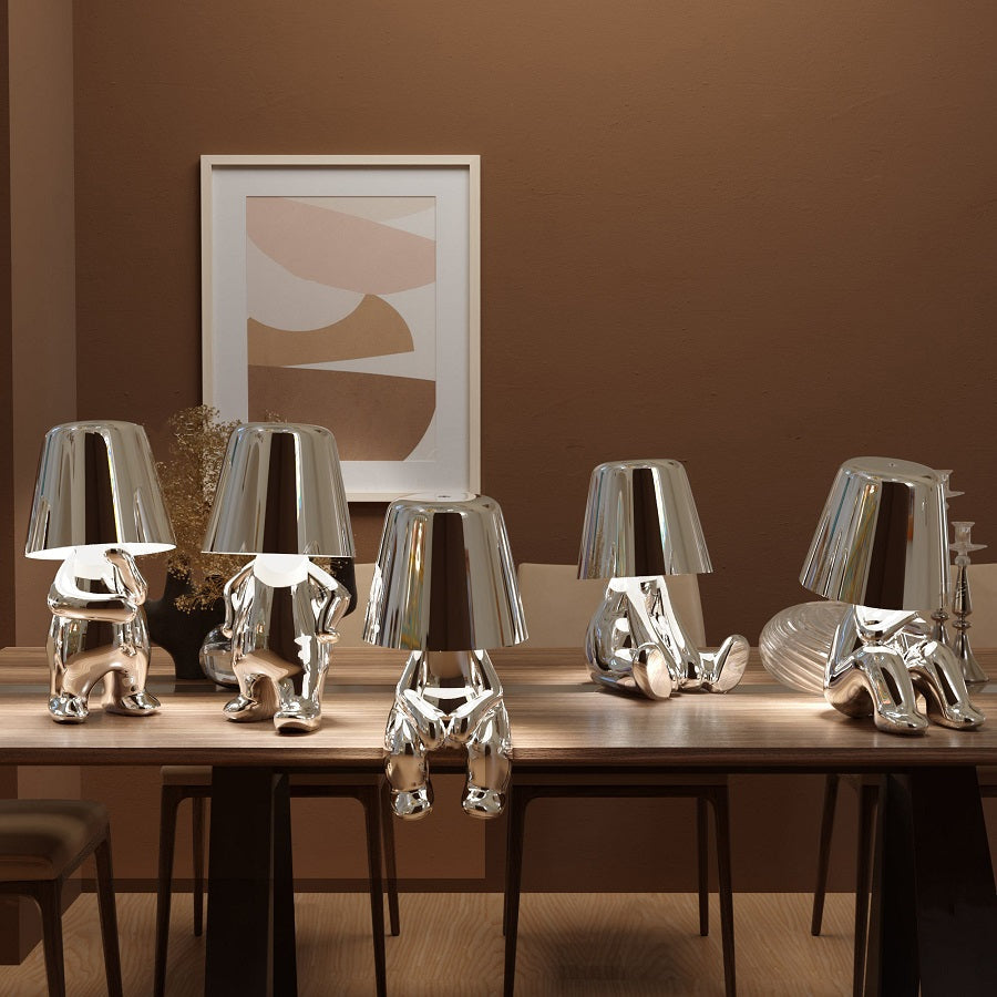 RayDude | Lampe med gylden mand