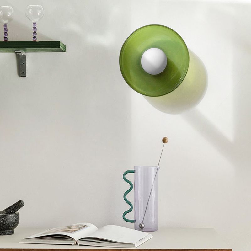 Moderne loftslampe D25/35cm med mundblæst, sandblæst, ravfarvet glasskærm og hvid, matteret diffusor | G9 LED | AC 220V-240V