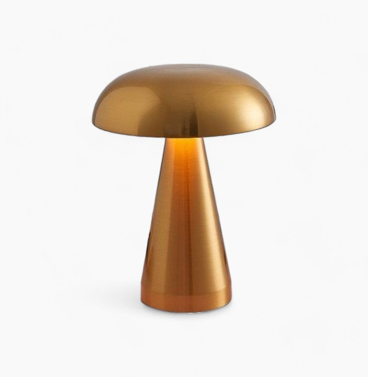 Genopladelig bordlampe | 1800mAh batteri, USB-C opladning, 3 lysintensiteter, metalhus