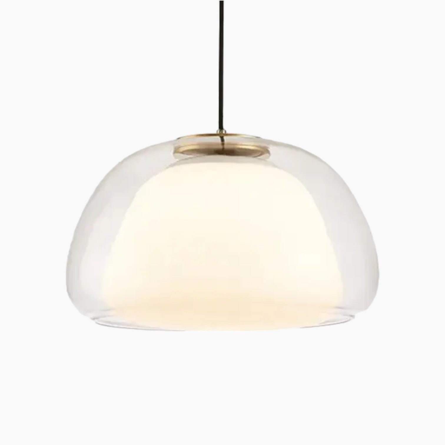 Gelé-Kugle Pendel - Glaskuppel, E27 Sokkel, Justerbar 120cm, Uden Pærer