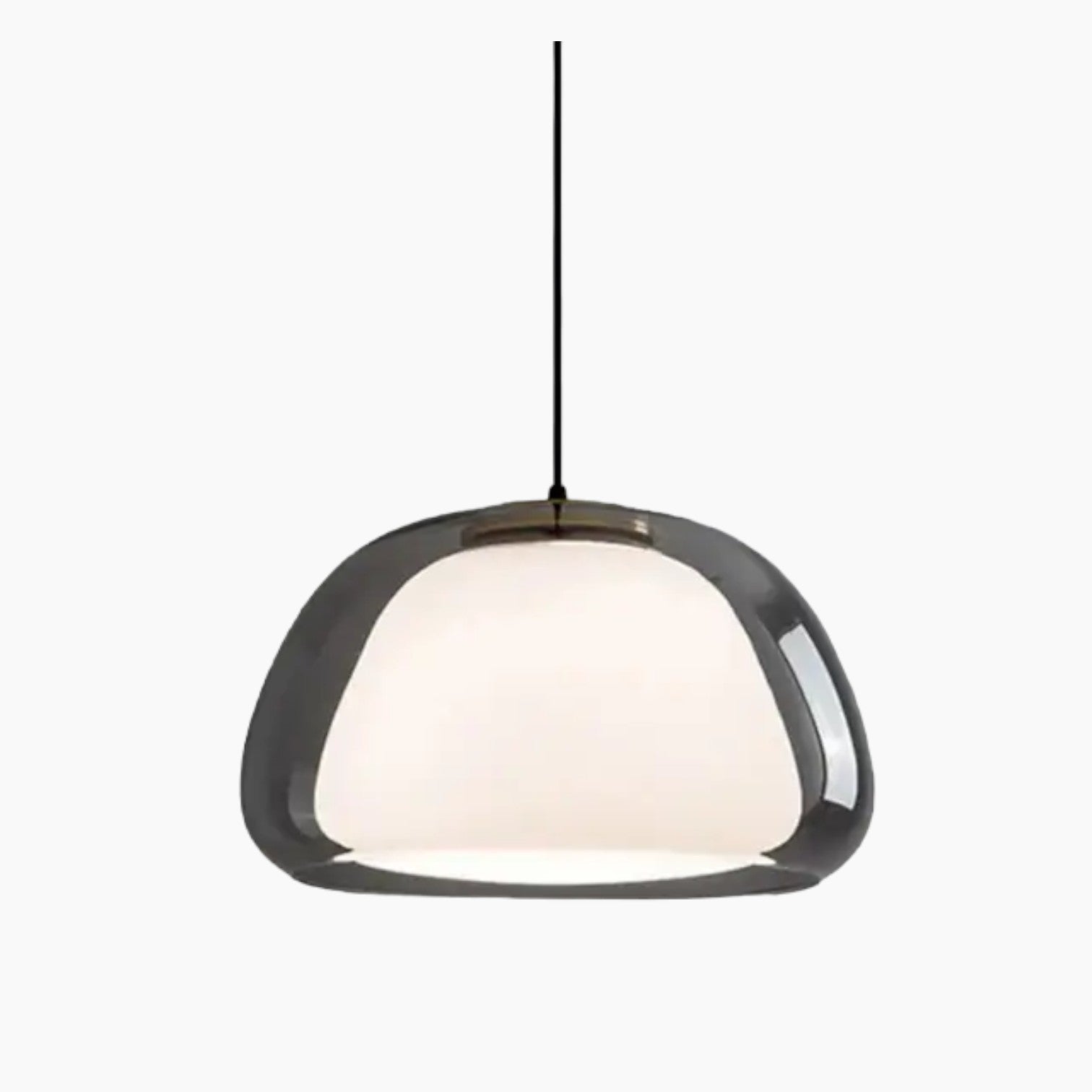 Gelé-Kugle Pendel - Glaskuppel, E27 Sokkel, Justerbar 120cm, Uden Pærer