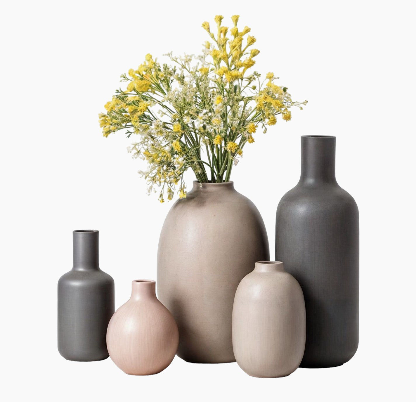 Moderne keramisk vasesamling - Multi-Color - Stilfuld minimalistisk dekoration til hjemmet
