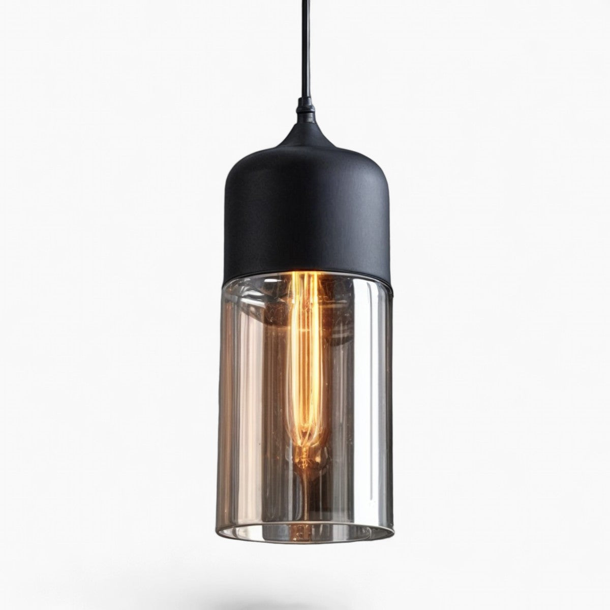 Moderne nordisk køkkenpendel - 4 former, klar glasskærm, LED, E27, 220V, metal- og trædetaljer, CCC/CE/ROHS-certificeret