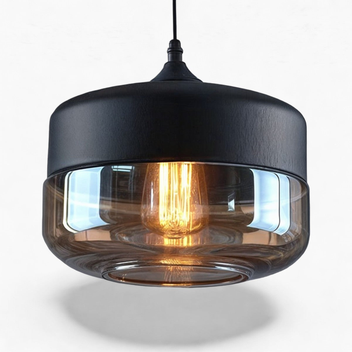 Moderne nordisk køkkenpendel - 4 former, klar glasskærm, LED, E27, 220V, metal- og trædetaljer, CCC/CE/ROHS-certificeret