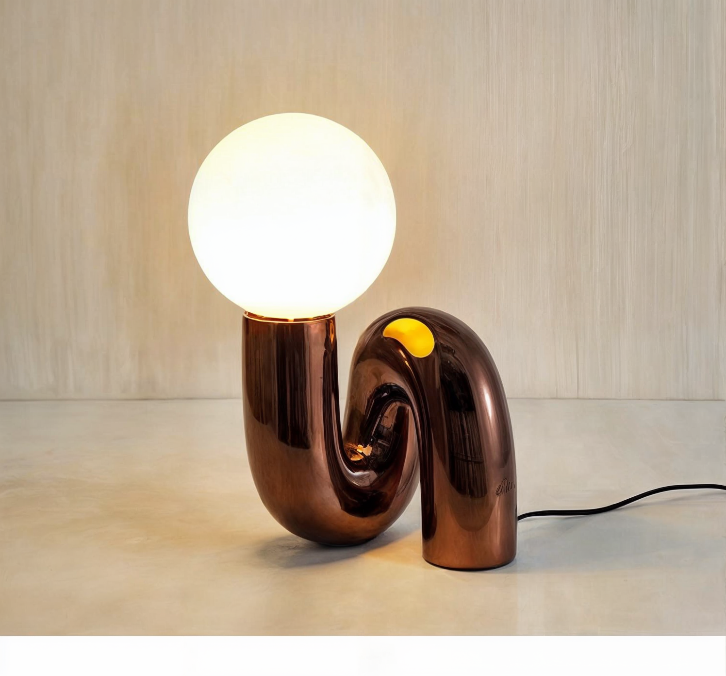 Moderne bordlampe, LED-lamper, frostet glasskærm, børstet nikkel - Energieffektiv bordlampe til stue, soveværelse, køkken