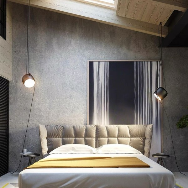 Moderne jerndesign, E27-sokkel, LED-kompatibel, semi-indbygget, metalskærm øverst/underst, 220-240V, 40W, CCC/CE-certificeret, sort/hvid
