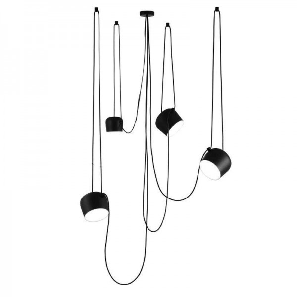 Moderne jerndesign, E27-sokkel, LED-kompatibel, semi-indbygget, metalskærm øverst/underst, 220-240V, 40W, CCC/CE-certificeret, sort/hvid